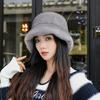 New Imitation Mink Bucket Hat Women's Winter Velvet Thickened Thermal Ear Protection Hat Basin Hat Plush Hat