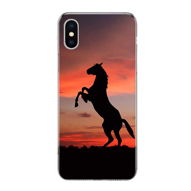 Horse Animal For iPhone 17 Air 16 15 14 Plus 13 Mini 12 11 Pro Max Phone Case 16E 7 Print 8 SE Fundas Cover Soft Coque 16 15 14