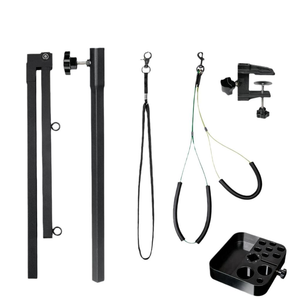 Foldable Adjustable Pet Grooming Stand with Suspension Rod