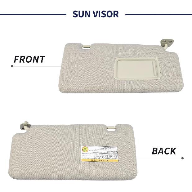 Passenger Side Sun Visor Fit For Nissan Versa 2007 2008 2009 2010 2011 2012 Replace 96400-EL31A Front Right | Sun Protection Shade | Makeup Mirror |