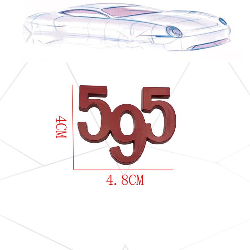 1 stk 3D Metall Esseesse Bilklistremerke Sinklegering Bilkarosseri Side Bak Bagasjerom Emblemer 695 595 Esseesse Logo For 500 695 595 Esseesse Auto Tilbehør