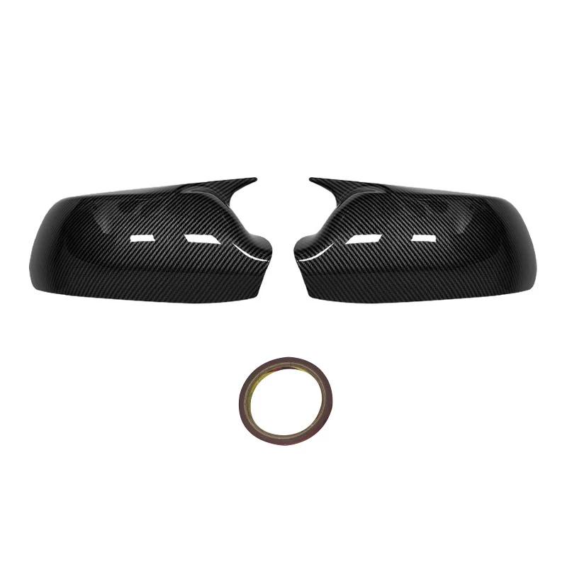 For Mazda 2 3 6 2003 2004 2005 2006-2008 ABS Car Rearview Side Mirror Cover Wing Cap Exterior Door Housing Trim Adhesive Sticker