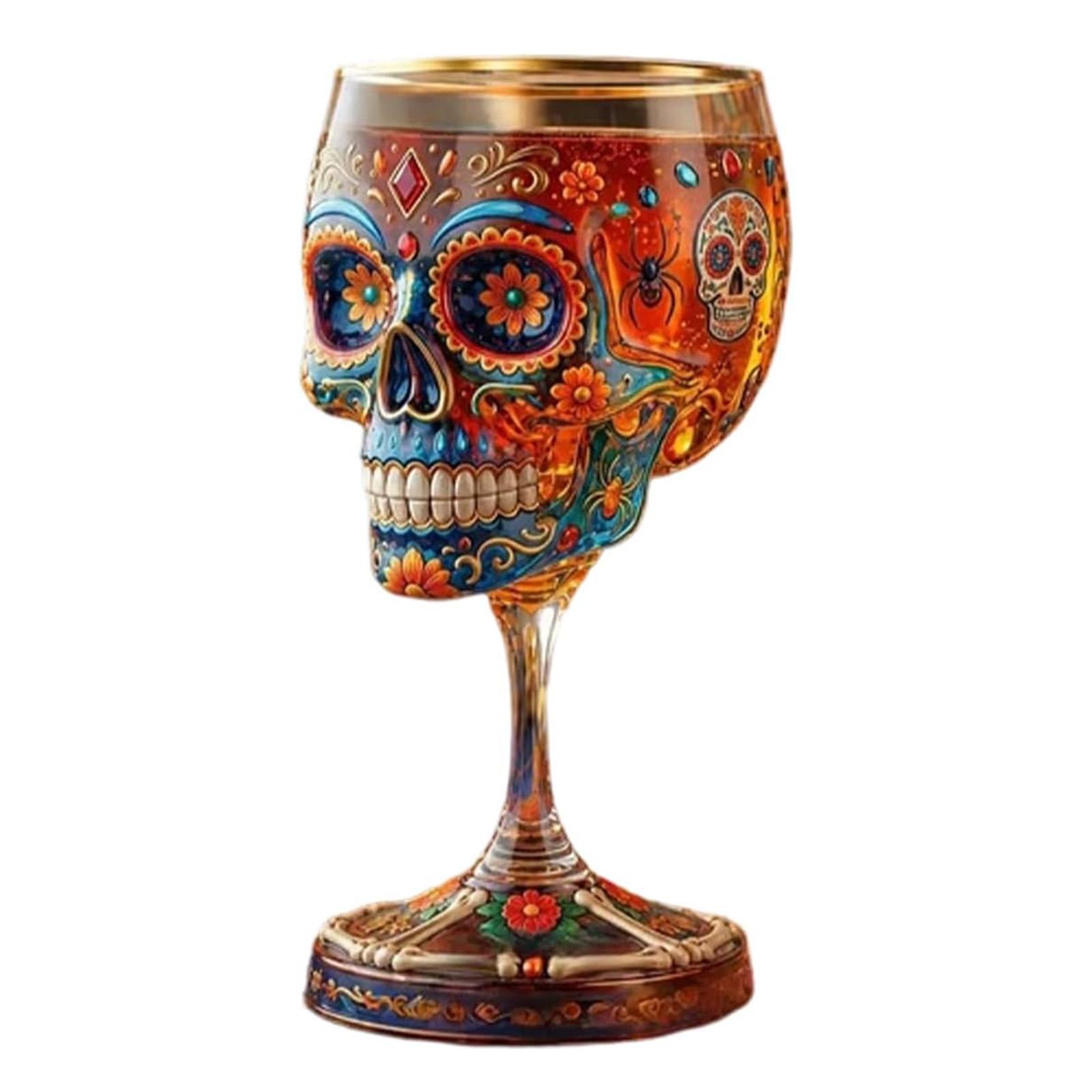 Skull Wine Goblet Barware Accessories Whiskey Cup Drink Goblet Goblet Drinking Cup for Theme Bar Table Decor Halloween Parties