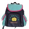 Stylish Colorful Letter Design Canvas Backpack For Kindergarten Kids School Use