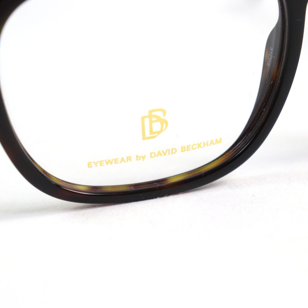 Pristine EYEWEAR by DAVID BECKHAM Glasses DB Monogram Engraved Rectangle Shape End Tip black mens DB 1084 Used