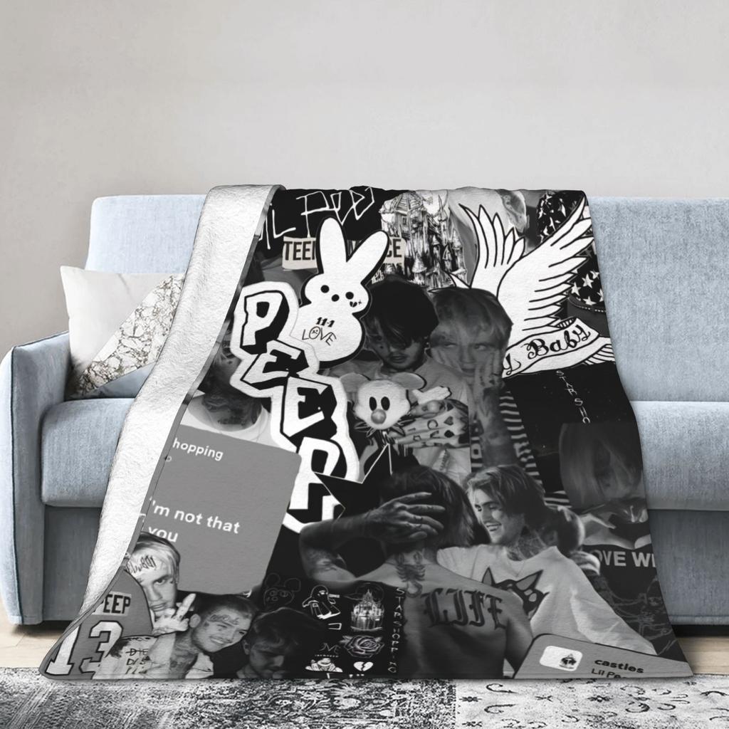 Lil Peep Cool Rapper Blanket Super Soft Warm Throw Blankets for Couch 50x60 Inch Multiple Sizes Quilt
