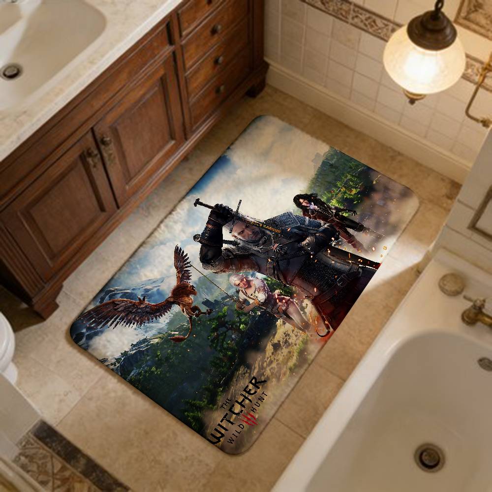 

Hot-The-W-Witcher-Game Room Mats Retro Multiple Choice Living Room Kitchen Rug Non-Slip Welcome Rug 40x60cm