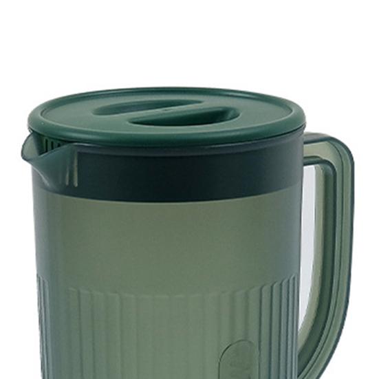Plastic Water Pitcher with Lid 0.6/0.7 Gallon Cold Drink Dispenser for Juice Iced Tea Lemonade Wide Mouth Ergonomic Handle Refrigerator Storage