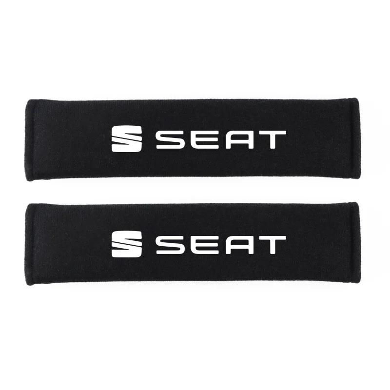 ADS1 2Pcs Car Seat Belt Protection Shoulder Pad Covers For Seat Leon Ateca Arona Altea ltea Toledo Tarraco Auto Accessories