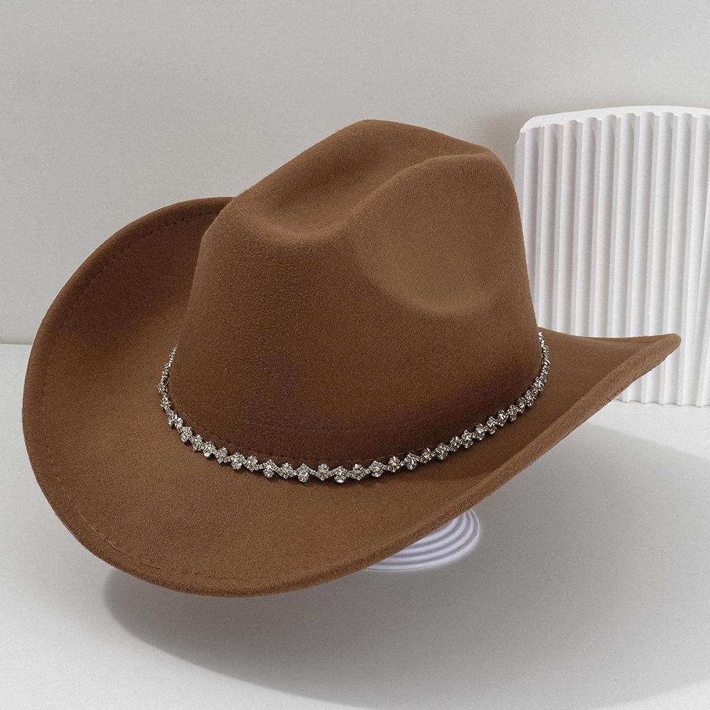 Rhinestone-Embellished Western Cowboy Hats for Men & Women, Bridal & Honeymoon Sun Hats