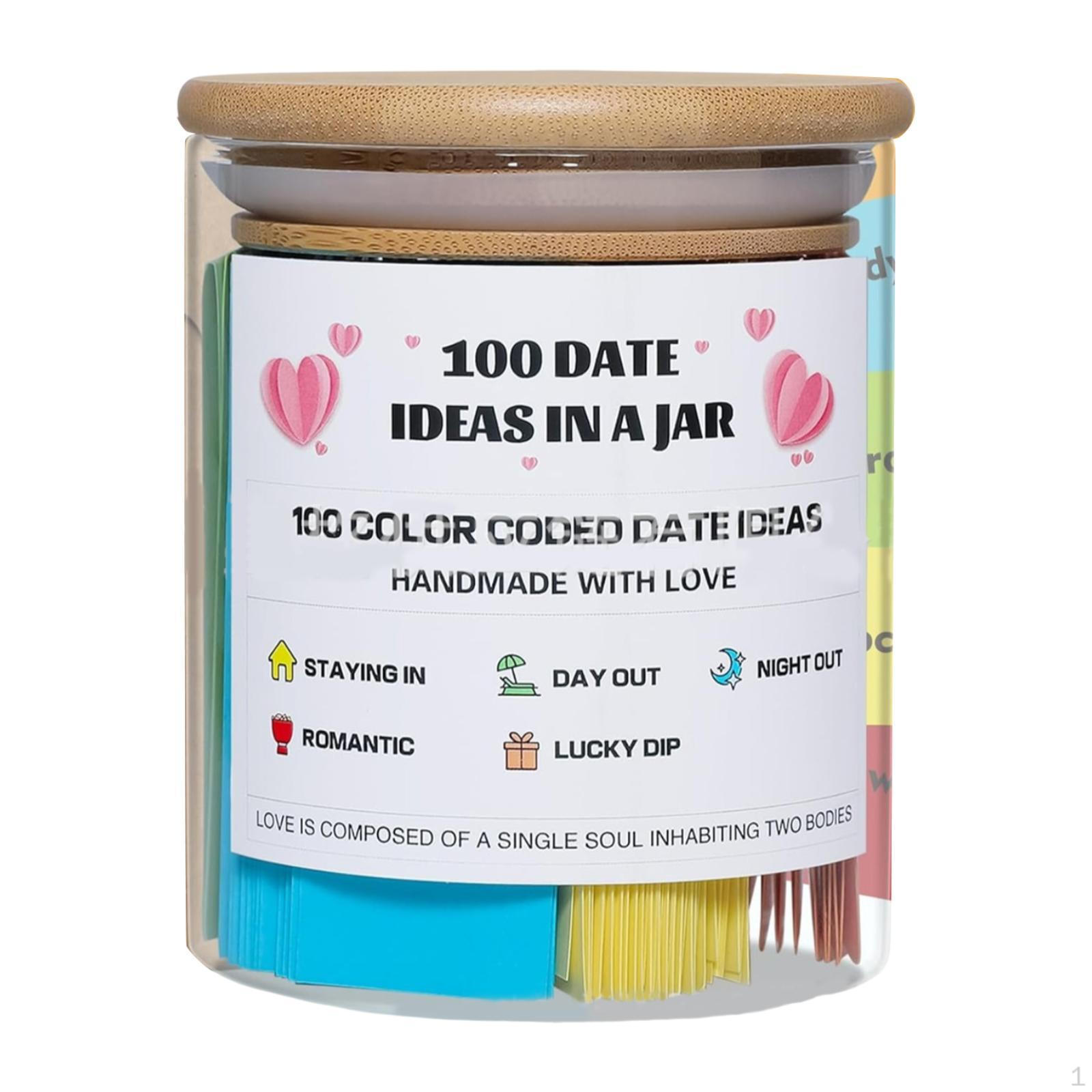 

100 Date Ideas Newlyweds Present Colorful Color Coded Handmade Creative Wedding Gift Night