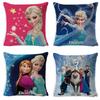 Snow Frozen The Queen Cartoon Cushion Cover Linen Material Cozy Home Spaces