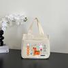 Stylish Canvas Commuter Tote with Zipper - Trendy Lunch Box Handbag for Women