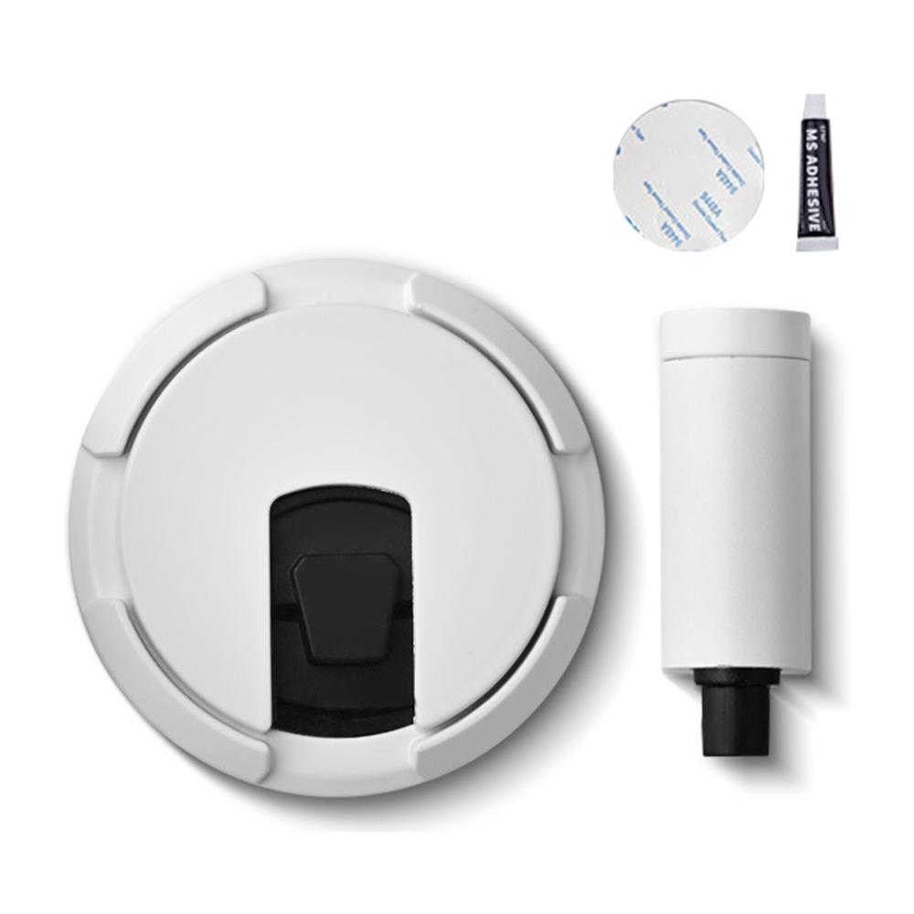 Zinc Alloy Mechanical Door Stopper No-Drill Push-Press Invisible Floor Door Stop Windproof Anti-Collision for Home