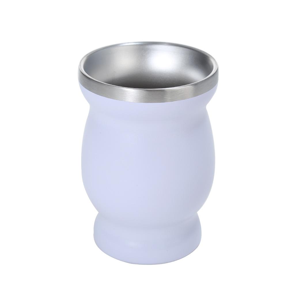 

Supply oz mini Mate cup portable gift cup with spoon vacuum thermos cup lettering 240ml without spoon белый