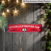 2D Flat, Bavaria Ventilator Decorative Metal Sign - 4.0x16.0inch Retro Football & Beer Design, Alumium Decorative Sign, Vintage Wall Art for Sports