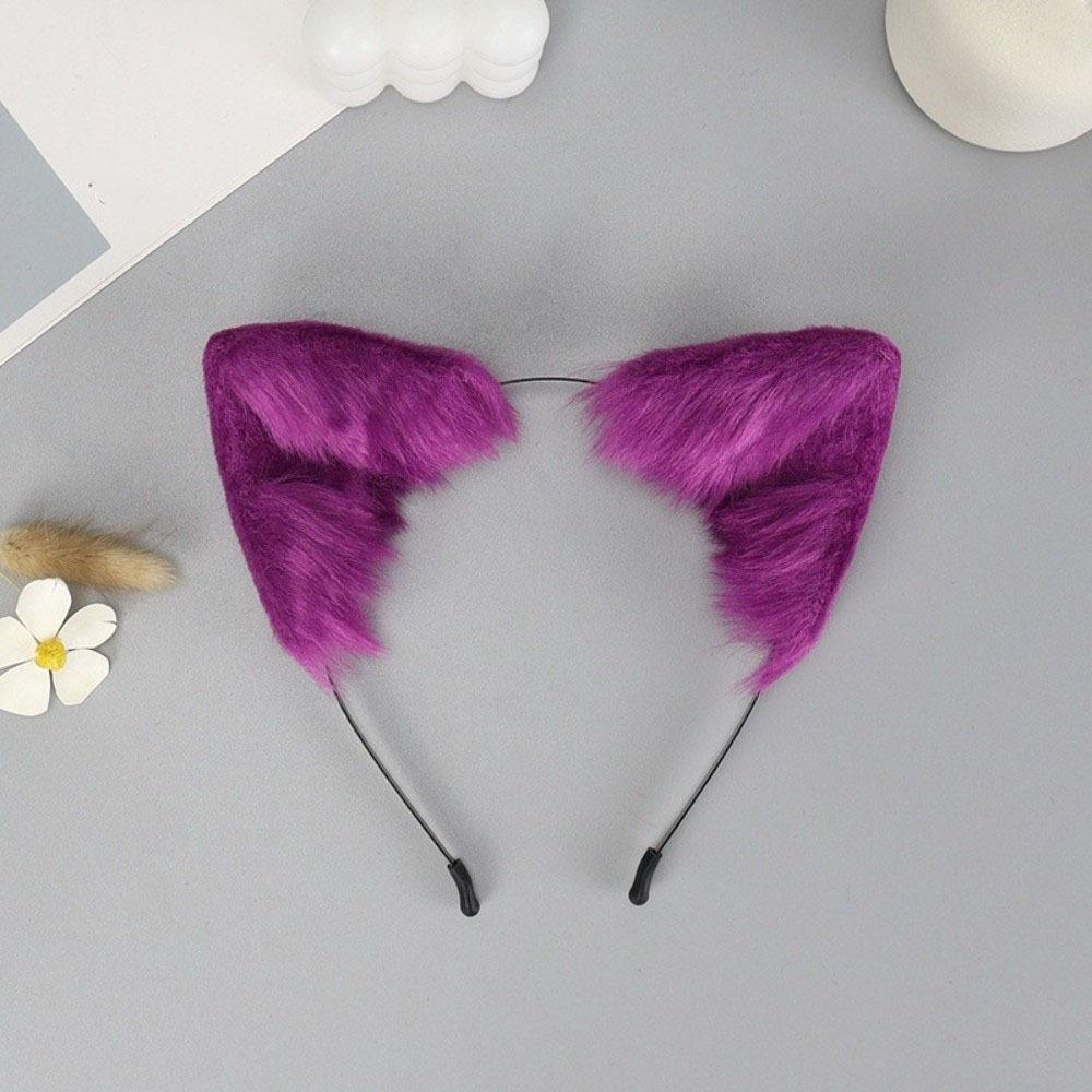 Artificial Cat Ears Headband Furry Lolita Ears Headwear Practical Hair Accessories  Adults