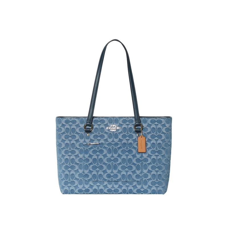 

COACH Gallery 35 Presbyopia Tote Bag Tote Bag Shopping Bag Fabric Shoulder Bag Large Women s Blue синій