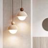 Yellow Travertine Pendant Light - Retro Cream Wabi-sabi Style for B&B, Restaurant, Bedroom, or Bedside.