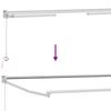 Manual Articulated Arm Awning with Solar Powered LEDs Taupe