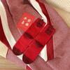 Big Red Mid-calf Wedding Socks for Men and Women, Symbolizing Wealth and Prosperity. Three-dimensional Creative New Year Socks with Text