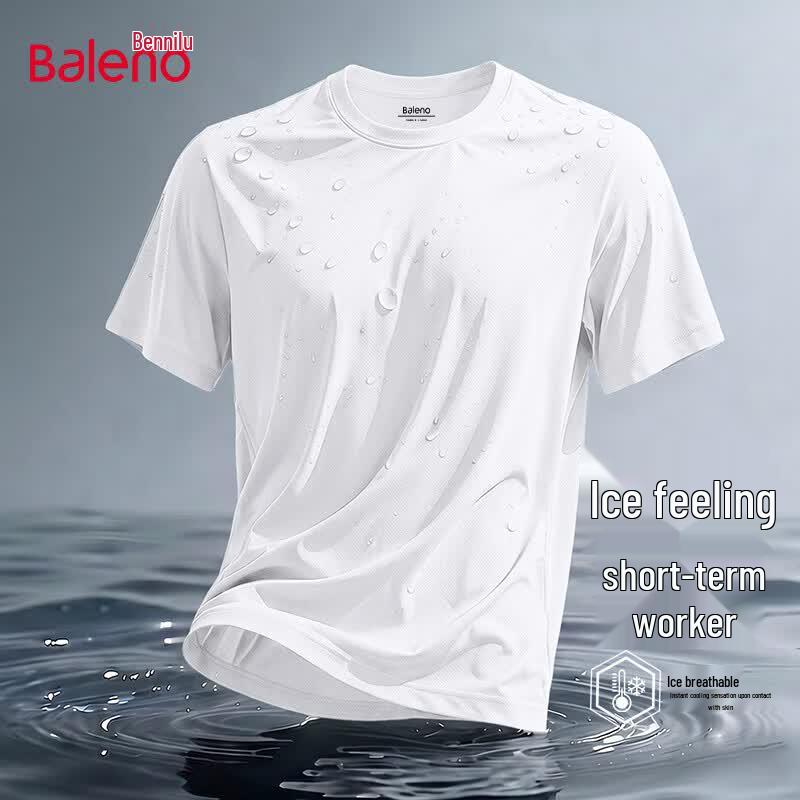 Baleno Men's Ice Silk Quick-Dry Pique Mesh T-Shirt