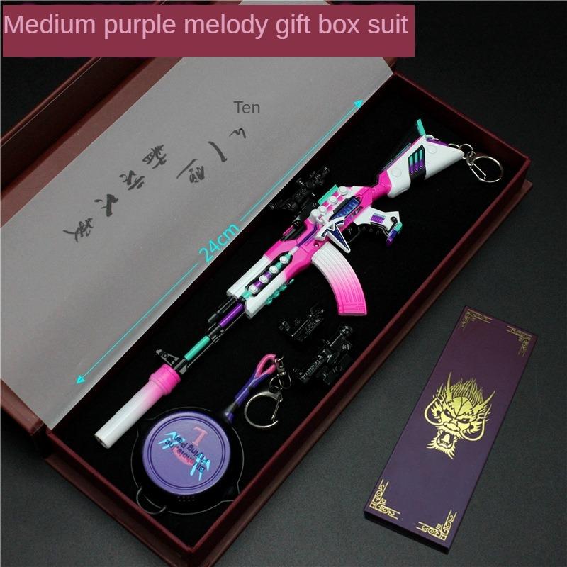 

Оружие мира M416 с пятью когтями, версия кожи золотого дракона, звезда веры, лобстер, повелитель, ослепительная фиолетовая мелодия, модель пистолета, модель игрового пистолета