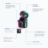 Clip-On Handheld Fan USB Rechargeable Mini Fan with LED Display 360 Degrees Rotating Clip Lightweight Cooling Fan for Travel Stroller Outdoor