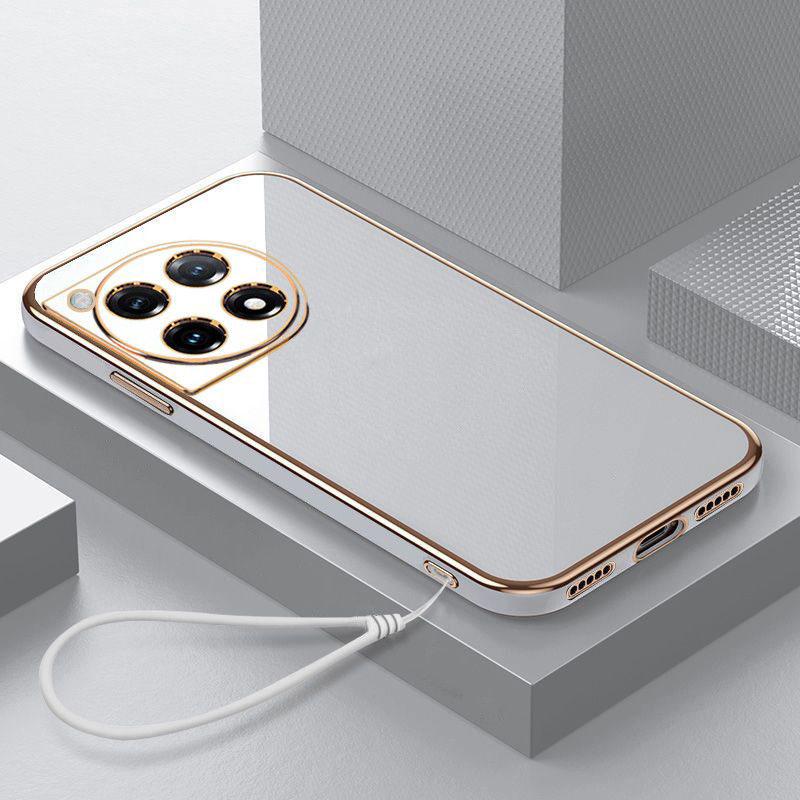 For OnePlus 12 Case OnePlus Ace3 Phone Case 1+ 12R ACE Pro 1+ 11R 11 10T 10R ACE2 10R 11 Back Cover Fundas Luxury Square Plating