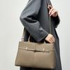 High-end genuine leather handbag for women, 2025 new spring-summer large-capacity commuter platinum bag, ladies' bag, briefcase
