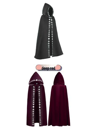 Плащ з капюшоном Чорного Женця - Костюм епохи Відродження, 5 кольорів, Косплей на Хелловін та костюм для виступів