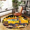 1PC Dumptruck Lightning Round Chair mat Area Rug - Non-Slip, Floor Mat for Office, Bedroom, and Indoor Decor -Gift D1127206