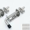 2Pcs Garage Door Lock Latch Spring Latch Stainless Steel Spring Bolts Latches Security Barrel Bolt Latch Cabinet Hinges Hardware