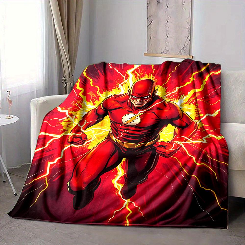 1pc Flash Lightning Flannel Throw Blanket Lightweight Soft Warm All Season Blanket for Sofa, Bed, Travel, Camping L1024149
