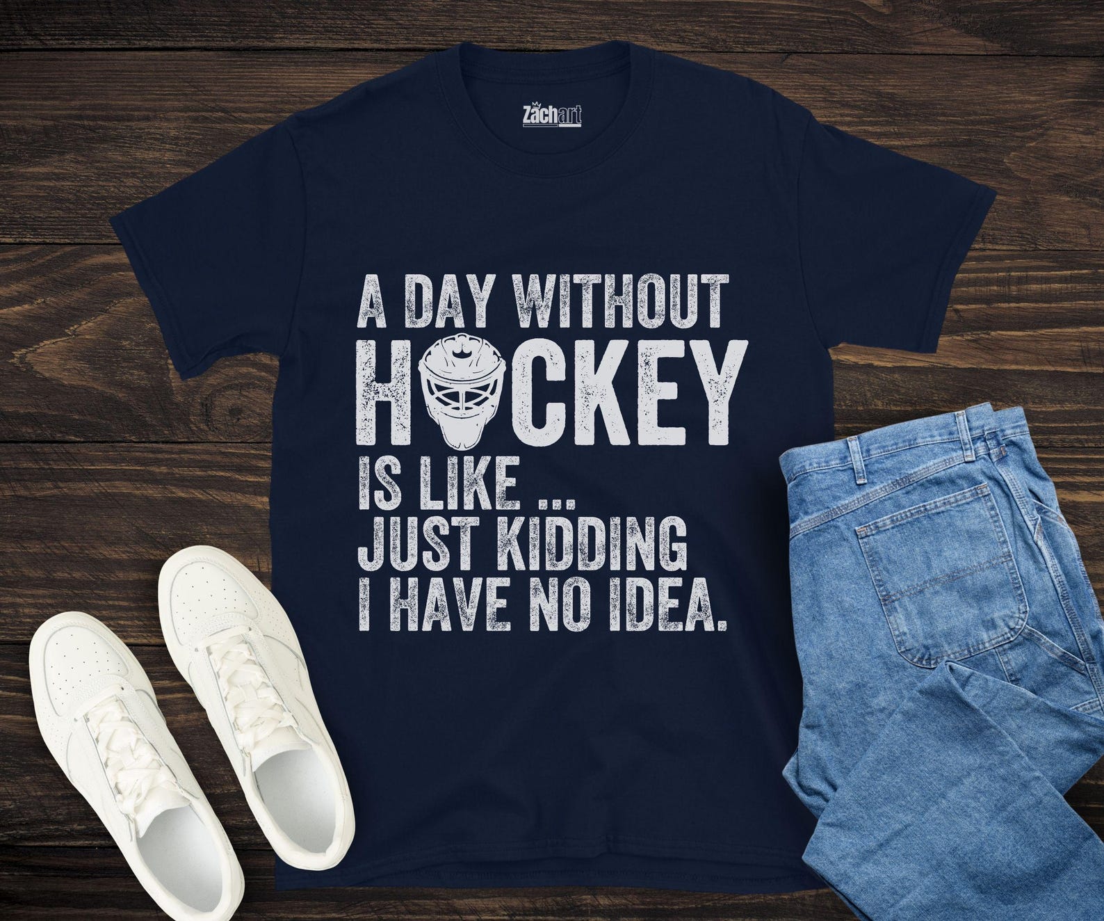 A Day Without Hockey Shirt, Funny Hockey Coach Shirt, Hockey Player Gift, Ice Rink T-Shirt, Game Day Hockey Shirt, Funny Hockey Dad Shirt S