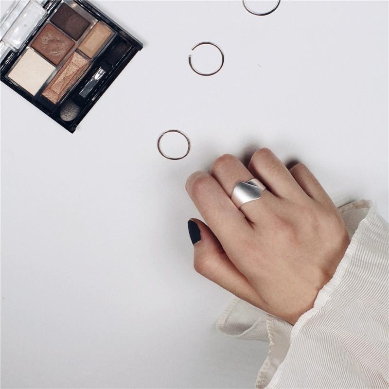 Korean-Style Geometric Open Ring for Women, Retro & Unisex Index Finger Ring