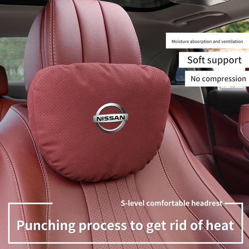 lfcsw2 Nissan Qashqai Juke X-Trail Patrol Note Leaf Altima Maxima Micra Car Headrest Neck Support Seat Lumbar Cushion Soft Neck Pillow