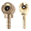 Auto 1/4" Hose Barb Air Chuck Brass Tire Inflator Lock Air Compressor Connector