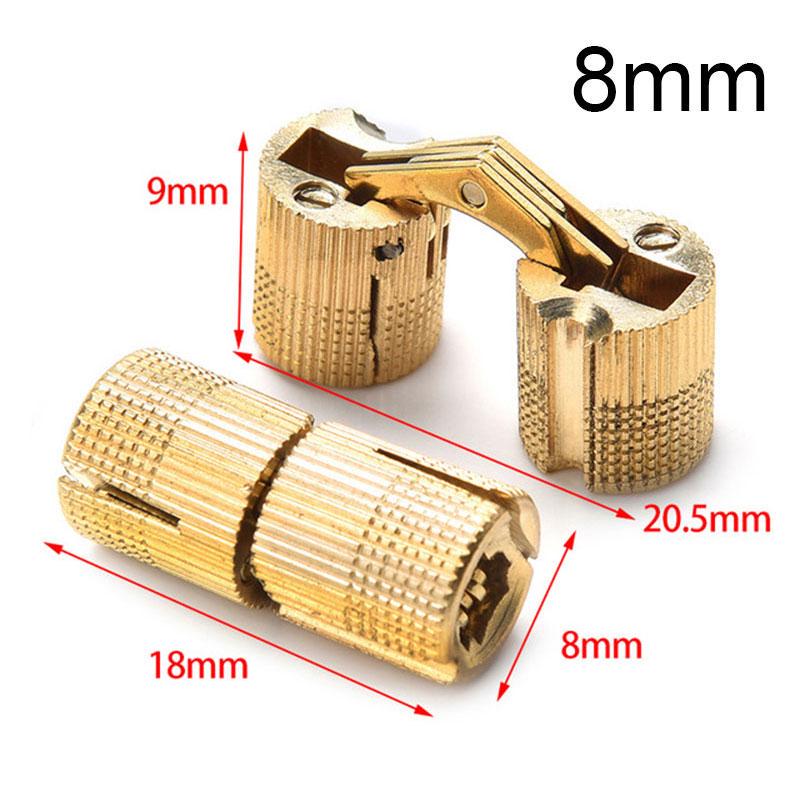 Invisible Hinge Brass Hidden Barrel Hinges 180° Opening Angle 4pcs Size