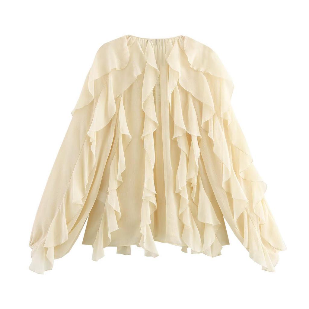 Women's Spring/Summer Elegant V-Neck Long Sleeve Layered Shirt