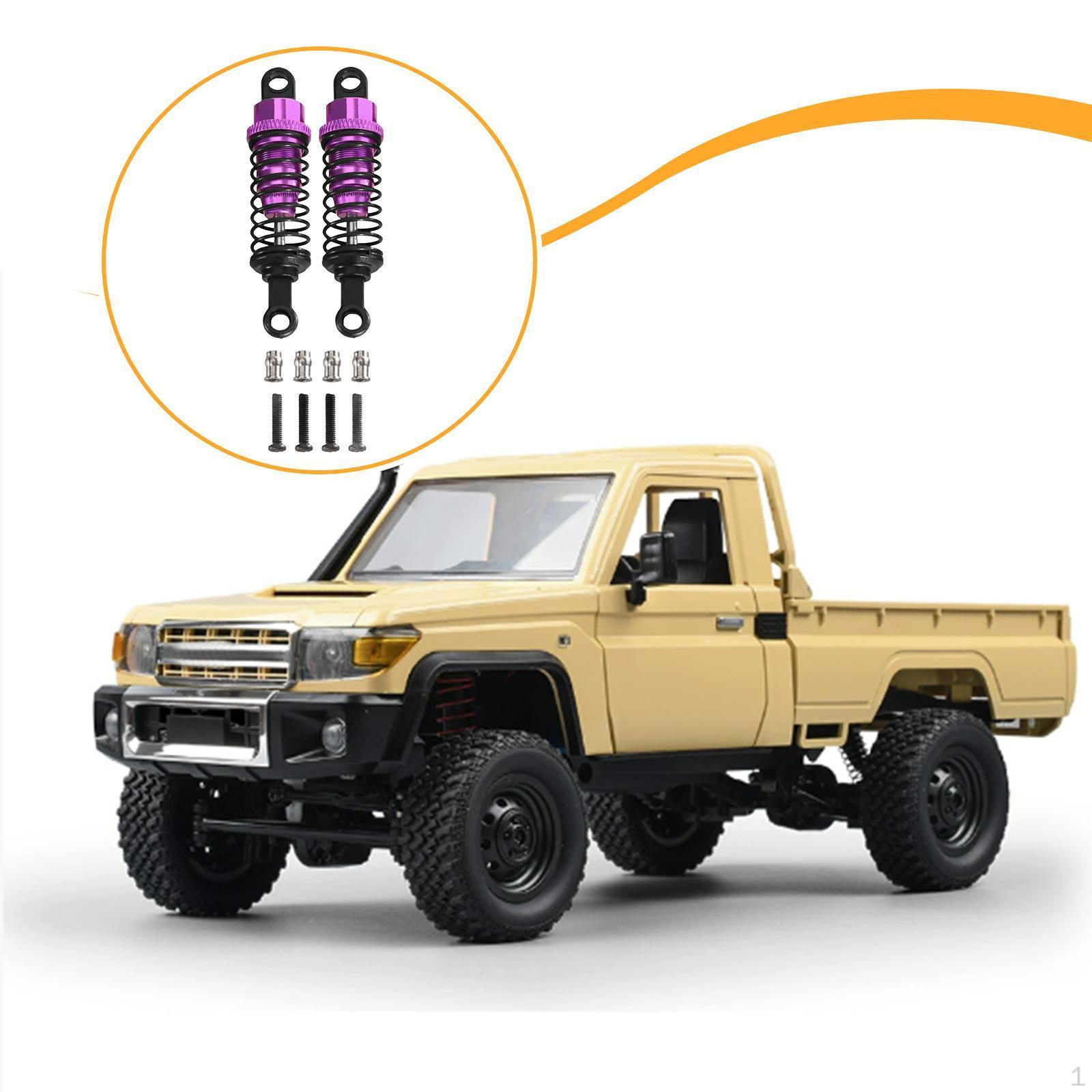 

4 Pieces Hydraulic Shock Absorbers for RC Car Dampers Replace Parts Metal 55mm 1/12 1/16 Shocks Violet