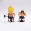 5Pcs/set Dragon Ball Super Saiyan Broly Green Hair Master Roshi Son Goku Bodybuilding Muscle PVC Action Figure Mode