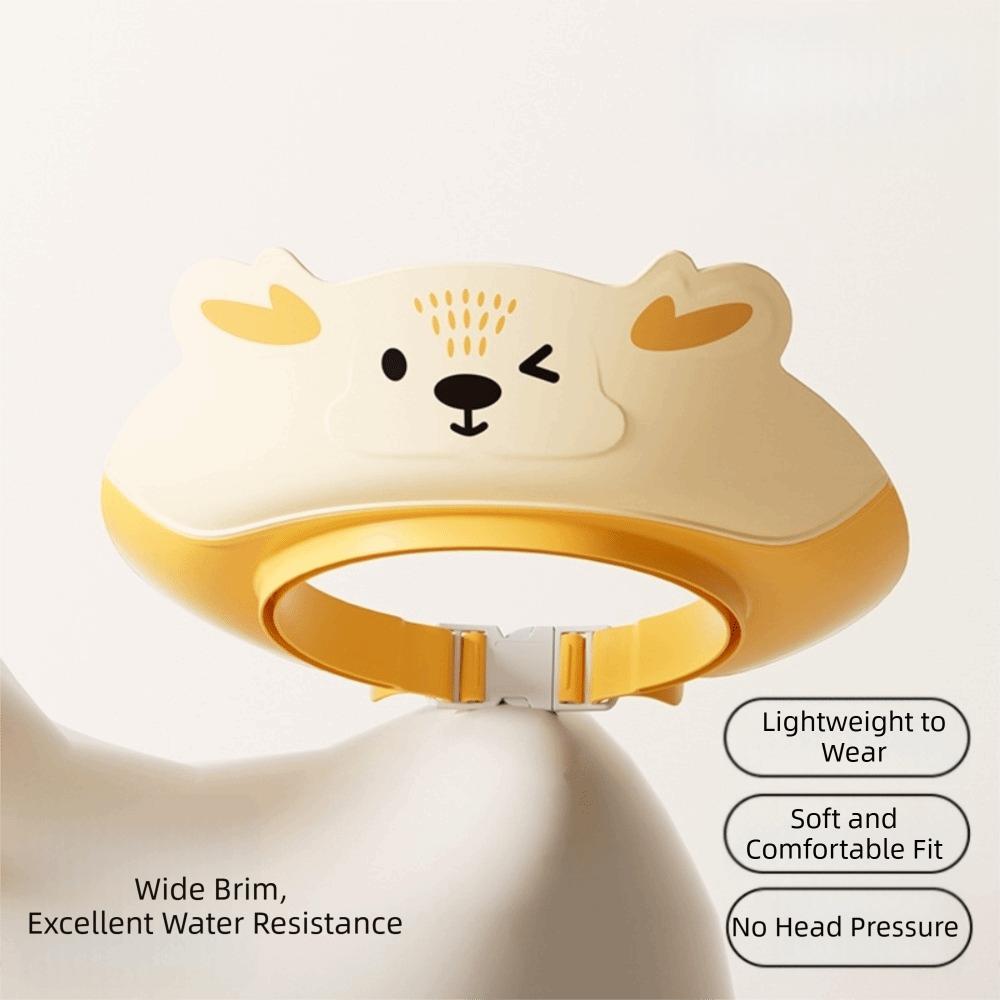 Upward Brim Shampoo Cap Soft Inner Ring Baby Bath Protective Cap Waterproof Baby Bath Hat Children