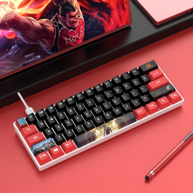 61-Key Mechanical Mini Keyboard for Gaming & Office - Blue, Black, Brown, Red Switches