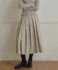 Marot Two-Way Pleated Long Skirt_Pale Khaki