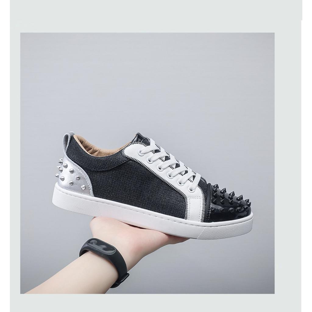 Rivet Hot Drill Men's Plate Shoes, Men's Shoes Sports Shoes Tide Korean Casual Shoes
