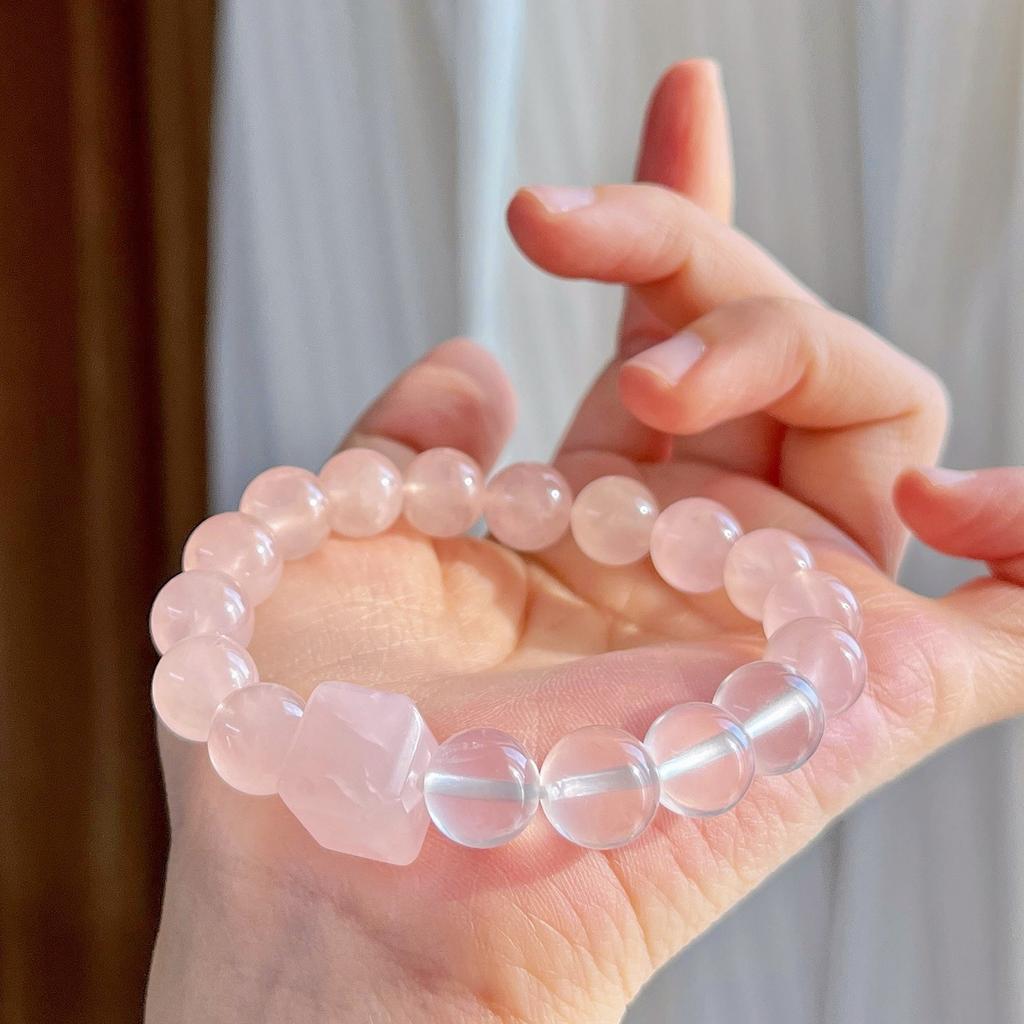 10M Madagascar Powder Crystal Milk White Crystal Design Bracelet Bracelet