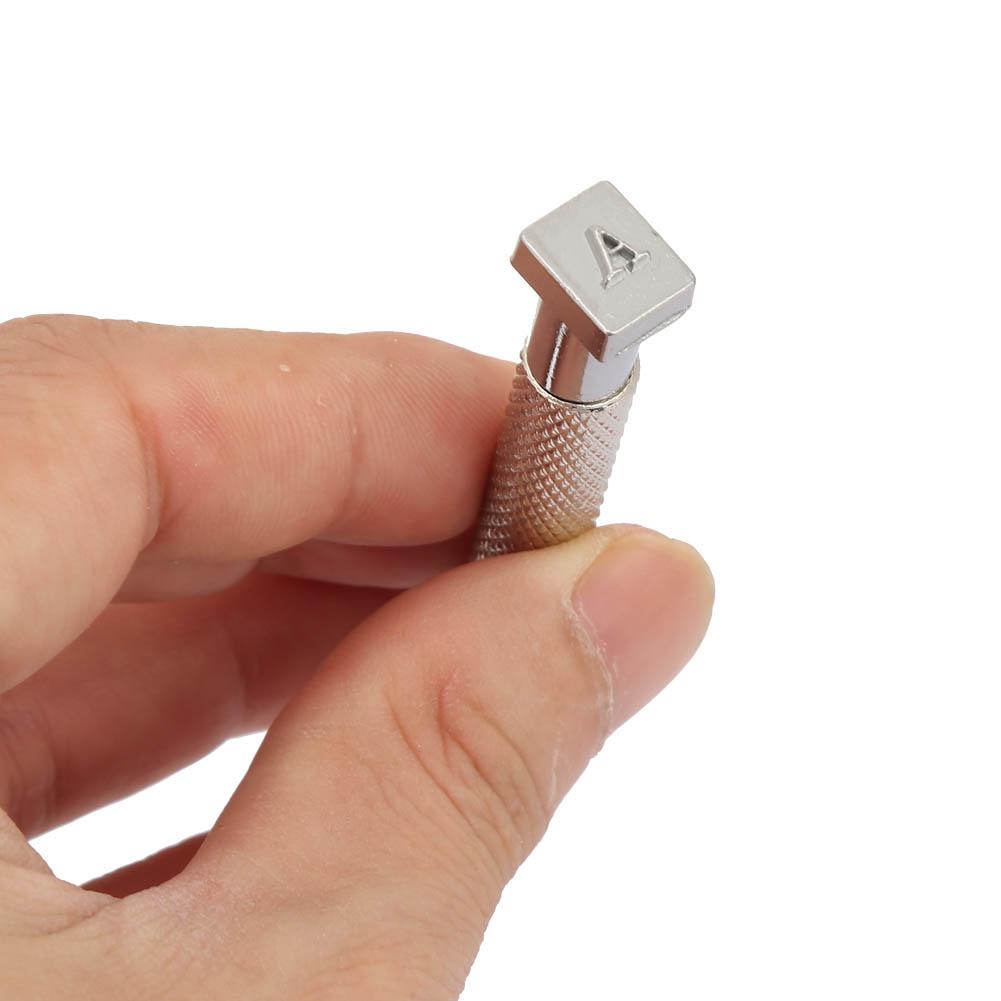 36pcs 13mm Leather Stamp Set Alphabet 26 Letters & 10 Numbers Punch Die DIY Leathercraft Tool