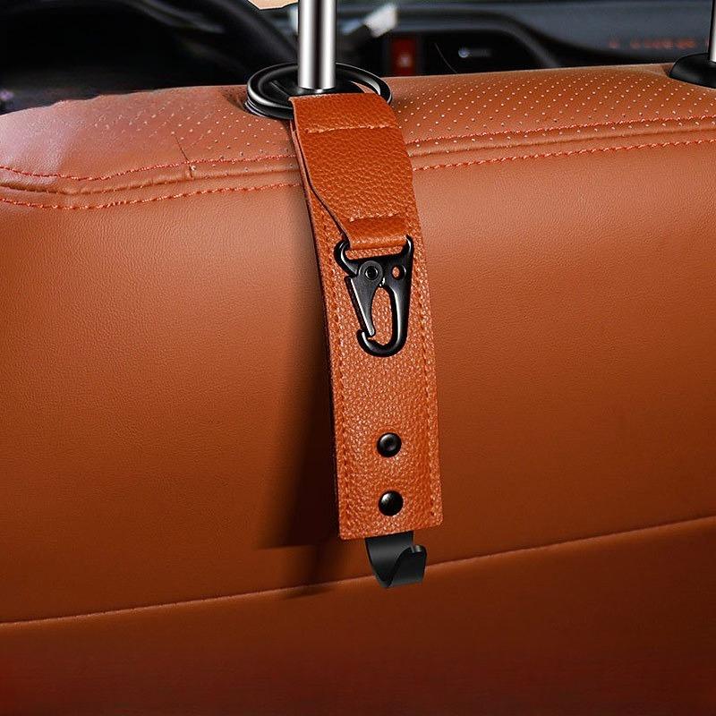 Universal Car Hanger Upgraded 2 in 1 Car Headrest Hooks Car Seat Hooks Durable Purse Holder Hanger for Purses Bags Coat