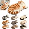 40*60cm Home Bathroom Carpet Non-slip Bedroom Door Small Rug Cute Cat Floor Mat  for Table Bedside
